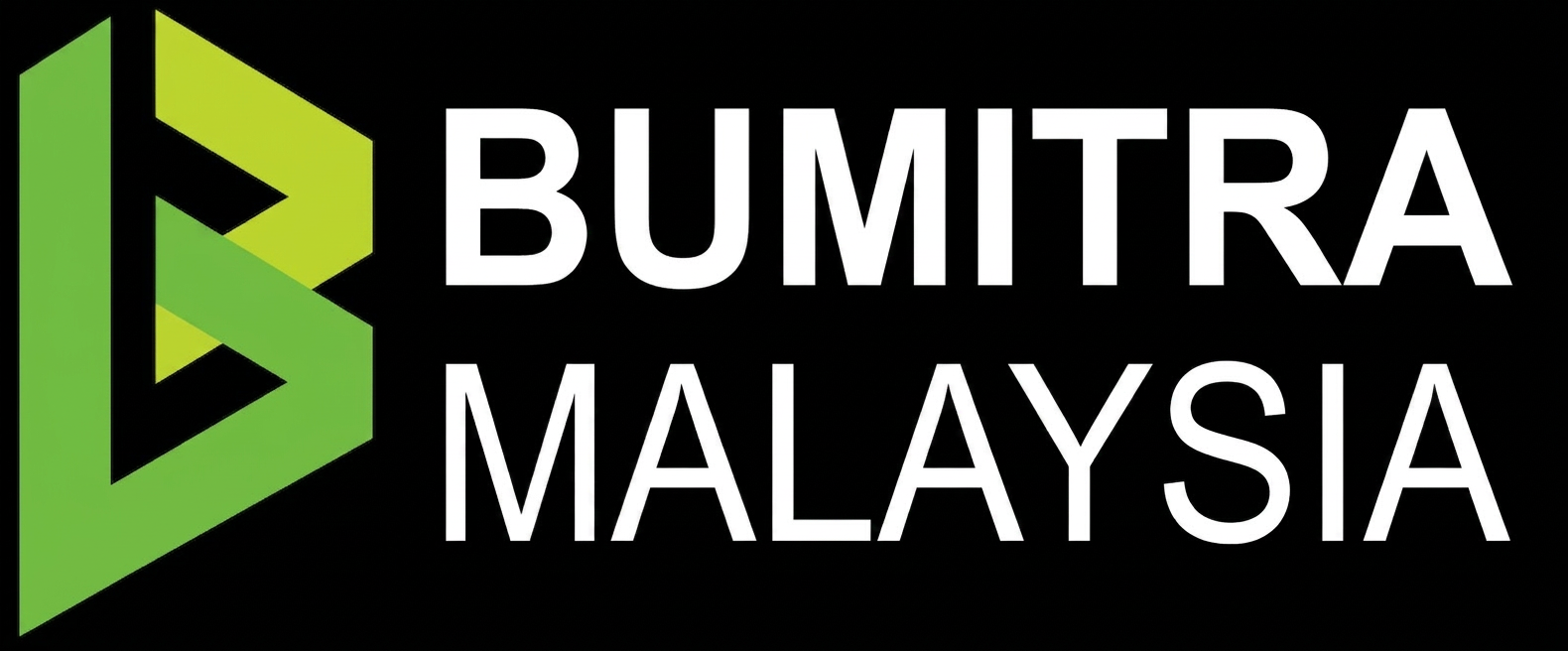 Logo of BUMITRA MALAYSIA featuring a green stylized letter 'B' on a black background.
